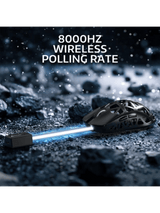 ATTACK SHARK R2 Magnesium Alloy Gaming Mouse, 45g SUPERLIGHT Mouse, PixArt PAW3950 Gaming Sensor, 8000Hz Wireless Polling Rate, 6 Adjustable DPI up to 42000, Bluetooth/2.4G Wireles