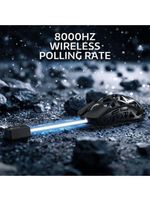 ATTACK SHARK R2 Magnesium Alloy Gaming Mouse, 45g SUPERLIGHT Mouse, PixArt PAW3950 Gaming Sensor, 8000Hz Wireless Polling Rate, 6 Adjustable DPI up to 42000, Bluetooth/2.4G Wireles