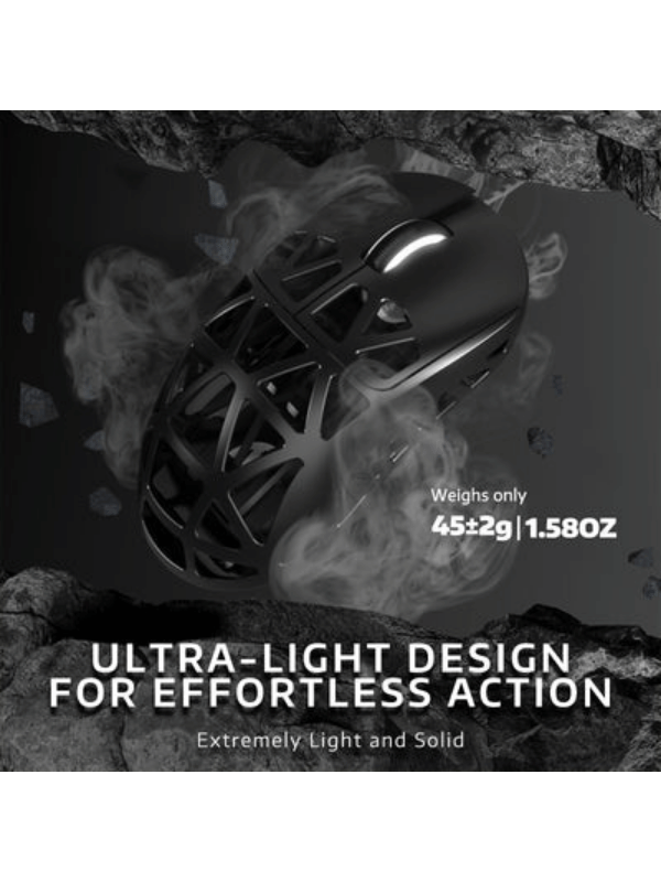 ATTACK SHARK R2 Magnesium Alloy Gaming Mouse, 45g SUPERLIGHT Mouse, PixArt PAW3950 Gaming Sensor, 8000Hz Wireless Polling Rate, 6 Adjustable DPI up to 42000, Bluetooth/2.4G Wireles