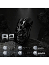 ATTACK SHARK R2 Magnesium Alloy Gaming Mouse, 45g SUPERLIGHT Mouse, PixArt PAW3950 Gaming Sensor, 8000Hz Wireless Polling Rate, 6 Adjustable DPI up to 42000, Bluetooth/2.4G Wireles