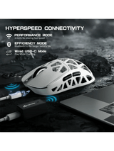 ATTACK SHARK R2 Magnesium Alloy Gaming Mouse, 45g SUPERLIGHT Mouse, PixArt PAW3950 Gaming Sensor, 8000Hz Wireless Polling Rate, 6 Adjustable DPI up to 42000, Bluetooth/2.4G Wireles