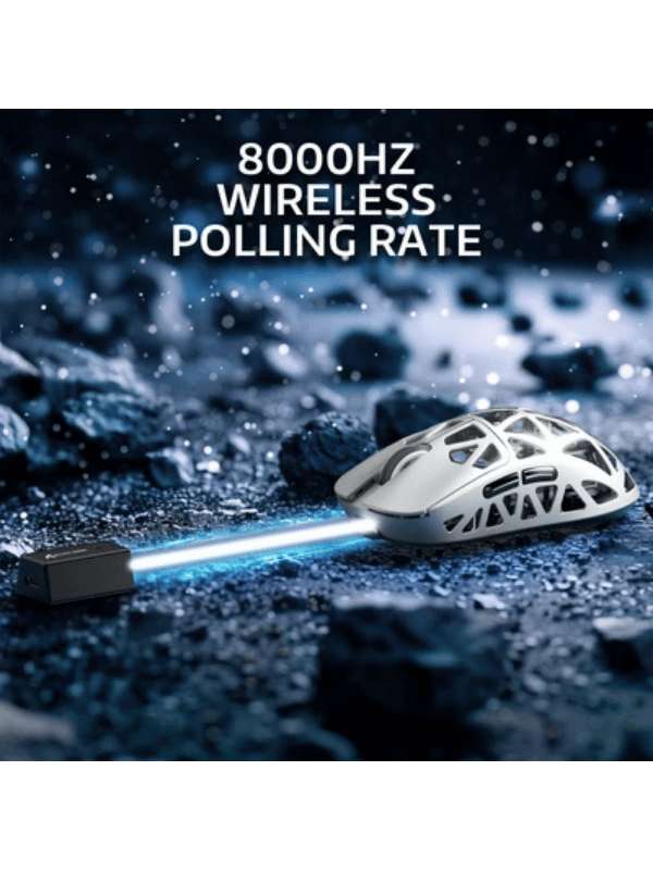 ATTACK SHARK R2 Magnesium Alloy Gaming Mouse, 45g SUPERLIGHT Mouse, PixArt PAW3950 Gaming Sensor, 8000Hz Wireless Polling Rate, 6 Adjustable DPI up to 42000, Bluetooth/2.4G Wireles