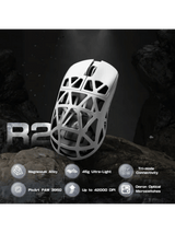 ATTACK SHARK R2 Magnesium Alloy Gaming Mouse, 45g SUPERLIGHT Mouse, PixArt PAW3950 Gaming Sensor, 8000Hz Wireless Polling Rate, 6 Adjustable DPI up to 42000, Bluetooth/2.4G Wireles