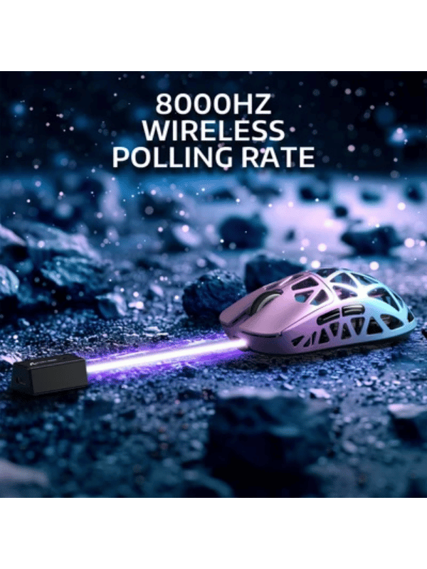ATTACK SHARK R2 Magnesium Alloy Gaming Mouse, 45g SUPERLIGHT Mouse, PixArt PAW3950 Gaming Sensor, 8000Hz Wireless Polling Rate, 6 Adjustable DPI up to 42000, Bluetooth/2.4G Wireles