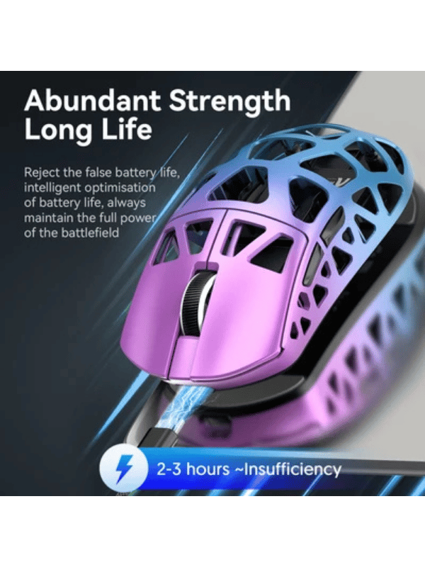 ATTACK SHARK R3 Magnesium Alloy Gaming Mouse, 46g SUPERLIGHT Mouse, 8000Hz Wireless Polling Rate, 6 Adjustable DPI up to 26000, PixArt PAW3395 Gaming Sensor, BT/2.4G Wireless/Wired