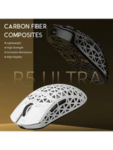 ATTACK SHARK R5 ULTRA Carbon Fiber Wireless Gaming Mouse, 39g SUPERLIGHT, PixArt PAW3950MAX Gaming Sensor, 8000Hz Wireless Polling Rate, MCU Nodic 52840, DPI up to 42000, BT/2.4G W