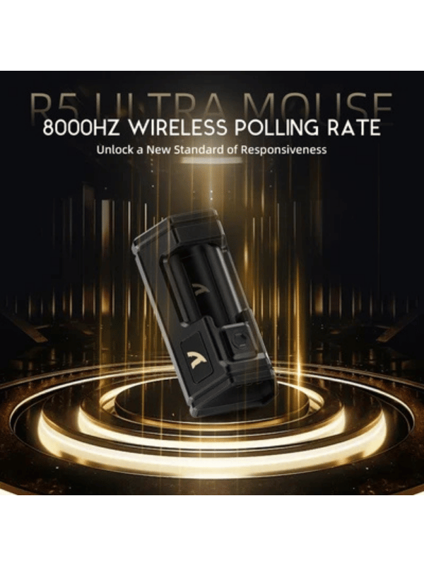 ATTACK SHARK R5 ULTRA Carbon Fiber Wireless Gaming Mouse, 39g SUPERLIGHT, PixArt PAW3950MAX Gaming Sensor, 8000Hz Wireless Polling Rate, MCU Nodic 52840, DPI up to 42000, BT/2.4G W