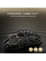 ATTACK SHARK R5 ULTRA Carbon Fiber Wireless Gaming Mouse, 39g SUPERLIGHT, PixArt PAW3950MAX Gaming Sensor, 8000Hz Wireless Polling Rate, MCU Nodic 52840, DPI up to 42000, BT/2.4G W