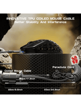 ATTACK SHARK R5 ULTRA Carbon Fiber Wireless Gaming Mouse, 39g SUPERLIGHT, PixArt PAW3950MAX Gaming Sensor, 8000Hz Wireless Polling Rate, MCU Nodic 52840, DPI up to 42000, BT/2.4G W