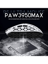 ATTACK SHARK R5 ULTRA Carbon Fiber Wireless Gaming Mouse, 39g SUPERLIGHT, PixArt PAW3950MAX Gaming Sensor, 8000Hz Wireless Polling Rate, MCU Nodic 52840, DPI up to 42000, BT/2.4G W
