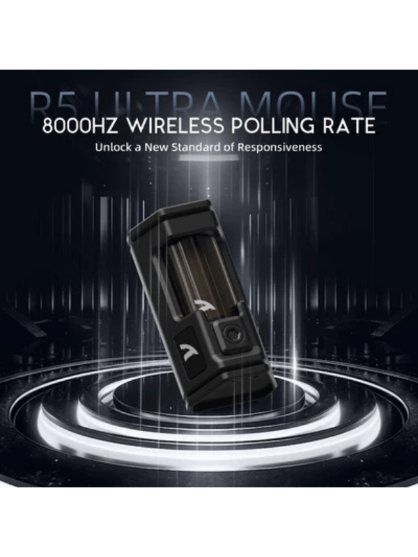 ATTACK SHARK R5 ULTRA Carbon Fiber Wireless Gaming Mouse, 39g SUPERLIGHT, PixArt PAW3950MAX Gaming Sensor, 8000Hz Wireless Polling Rate, MCU Nodic 52840, DPI up to 42000, BT/2.4G W