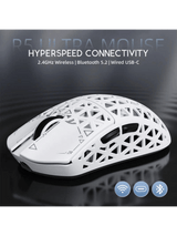 ATTACK SHARK R5 ULTRA Carbon Fiber Wireless Gaming Mouse, 39g SUPERLIGHT, PixArt PAW3950MAX Gaming Sensor, 8000Hz Wireless Polling Rate, MCU Nodic 52840, DPI up to 42000, BT/2.4G W