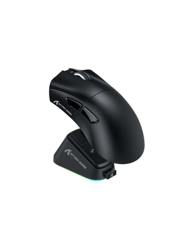 ATTACK SHARK V3 PRO Ultra-Light Tri-Mode Gaming Mouse with Charging Dock, PixArt PAW3311 Sensor, 1000hz Polling Rate, 25000 DPI, Dual-Layer Mouse Feet, 2.4G Wireless/Bluetooth/Wire
