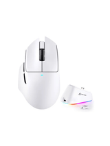 ATTACK SHARK V6 Ultra-Light Tri-Mode Gaming Mouse with Magnetic Charging Dock, PixArt PAW3311 Gaming Sensor, BT/2.4G Wireless/Wired, WHITE
