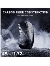 ATTACK SHARK R11 ULTRA Carbon Fiber Wireless Gaming Mouse, 49g SUPERLIGHT, Nordic 52840 MCU, PixArt PAW3950MAX Sensor, 20000 FPS Static Scan Rate, Nano-Metal Ice Coating, Omron Opt