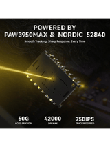 ATTACK SHARK R11 ULTRA Carbon Fiber Wireless Gaming Mouse, 49g SUPERLIGHT, Nordic 52840 MCU, PixArt PAW3950MAX Sensor, 20000 FPS Static Scan Rate, Nano-Metal Ice Coating, Omron Opt
