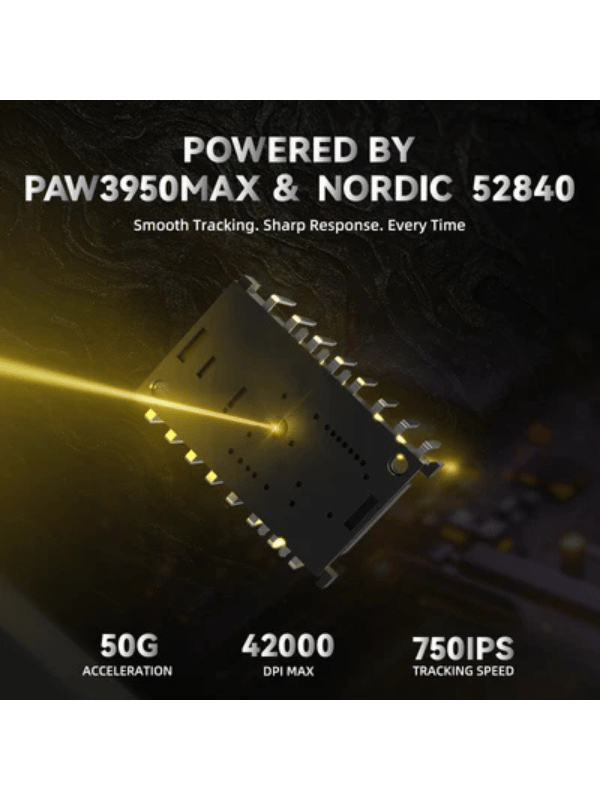 ATTACK SHARK R11 ULTRA Carbon Fiber Wireless Gaming Mouse, 49g SUPERLIGHT, Nordic 52840 MCU, PixArt PAW3950MAX Sensor, 20000 FPS Static Scan Rate, Nano-Metal Ice Coating, Omron Opt
