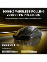 ATTACK SHARK R11 ULTRA Carbon Fiber Wireless Gaming Mouse, 49g SUPERLIGHT, Nordic 52840 MCU, PixArt PAW3950MAX Sensor, 20000 FPS Static Scan Rate, Nano-Metal Ice Coating, Omron Opt