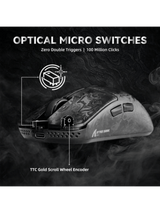 ATTACK SHARK R11 ULTRA Carbon Fiber Wireless Gaming Mouse, 49g SUPERLIGHT, Nordic 52840 MCU, PixArt PAW3950MAX Sensor, 20000 FPS Static Scan Rate, Nano-Metal Ice Coating, Omron Opt