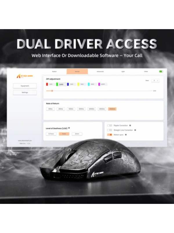 ATTACK SHARK R11 ULTRA Carbon Fiber Wireless Gaming Mouse, 49g SUPERLIGHT, Nordic 52840 MCU, PixArt PAW3950MAX Sensor, 20000 FPS Static Scan Rate, Nano-Metal Ice Coating, Omron Opt