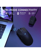 ATTACK SHARK X11 Wireless Gaming Mouse with Magnetic Charging Dock, PixArt PAW3311 Gaming Sensor, BT/2.4G Wireless/Wired, BLACK