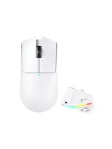 ATTACK SHARK X11 Wireless Gaming Mouse with Magnetic Charging Dock, PixArt PAW3311 Gaming Sensor, BT/2.4G Wireless/Wired, WHITE