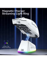 ATTACK SHARK X11 Wireless Gaming Mouse with Magnetic Charging Dock, PixArt PAW3311 Gaming Sensor, BT/2.4G Wireless/Wired, WHITE