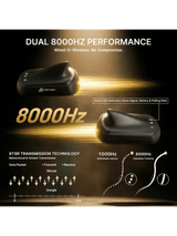 ATTACK SHARK V8 Ultra-Light Ergonomic Wireless Gaming Mouse, Right-handed Ergonomic Mouse, Nordic 54L15MCU, PAW3950MAX Sensor, Dual 8000Hz Polling Rate (Wireless/Wired), DPI up to 
