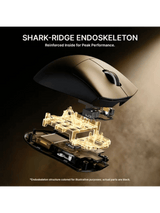 ATTACK SHARK V8 Ultra-Light Ergonomic Wireless Gaming Mouse, Right-handed Ergonomic Mouse, Nordic 54L15MCU, PAW3950MAX Sensor, Dual 8000Hz Polling Rate (Wireless/Wired), DPI up to 