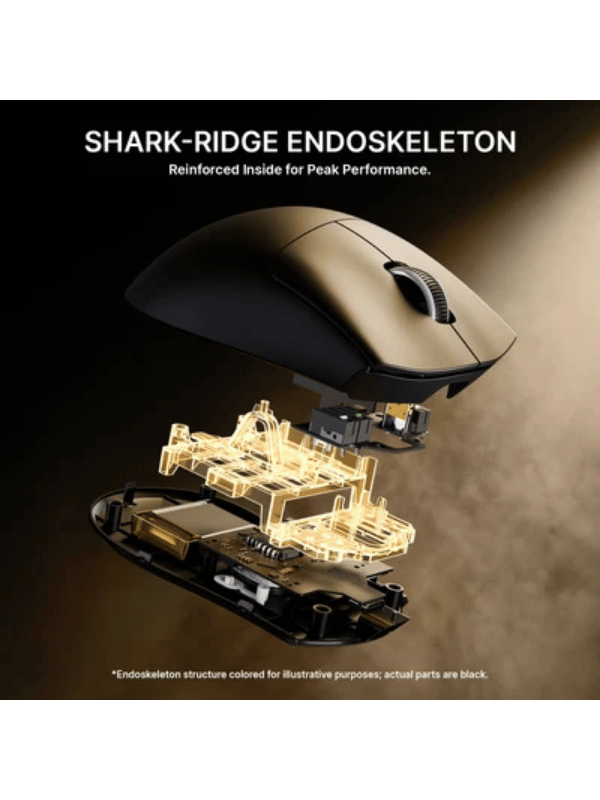 ATTACK SHARK V8 Ultra-Light Ergonomic Wireless Gaming Mouse, Right-handed Ergonomic Mouse, Nordic 54L15MCU, PAW3950MAX Sensor, Dual 8000Hz Polling Rate (Wireless/Wired), DPI up to 