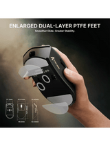 ATTACK SHARK V8 Ultra-Light Ergonomic Wireless Gaming Mouse, Right-handed Ergonomic Mouse, Nordic 54L15MCU, PAW3950MAX Sensor, Dual 8000Hz Polling Rate (Wireless/Wired), DPI up to 