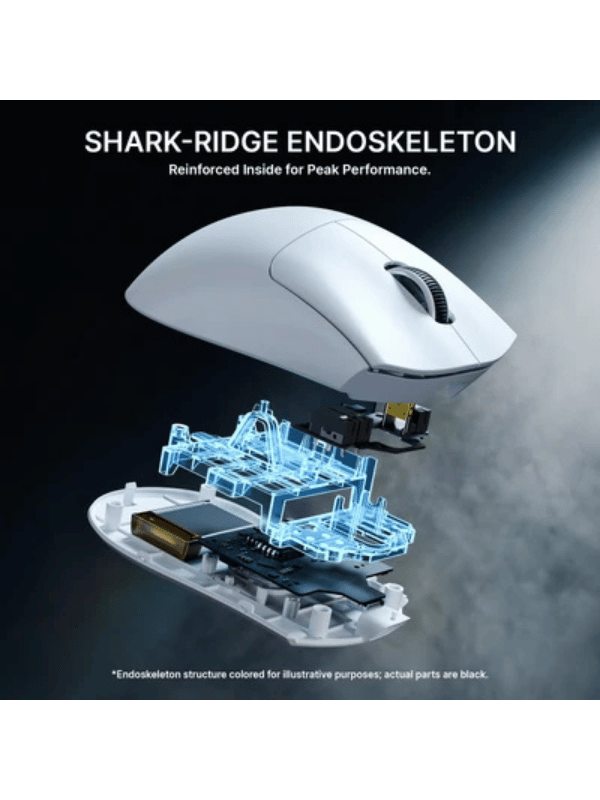 ATTACK SHARK V8 Ultra-Light Ergonomic Wireless Gaming Mouse, Right-handed Ergonomic Mouse, Nordic 54L15MCU, PAW3950MAX Sensor, Dual 8000Hz Polling Rate (Wireless/Wired), DPI up to 