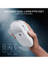 ATTACK SHARK V8 Ultra-Light Ergonomic Wireless Gaming Mouse, Right-handed Ergonomic Mouse, Nordic 54L15MCU, PAW3950MAX Sensor, Dual 8000Hz Polling Rate (Wireless/Wired), DPI up to 