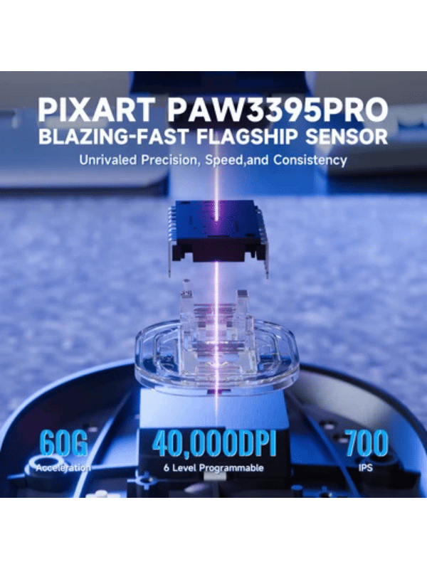 ATTACK SHARK X8 PRO Ultra-Light Wireless Gaming Mouse & C06 ULTRA Cable, 55g Tri-Mode Programmable Mice with C06ULTRA Coiled Cable, PAW3395PRO Gaming Sensor,8Khz Polling Rate,40000