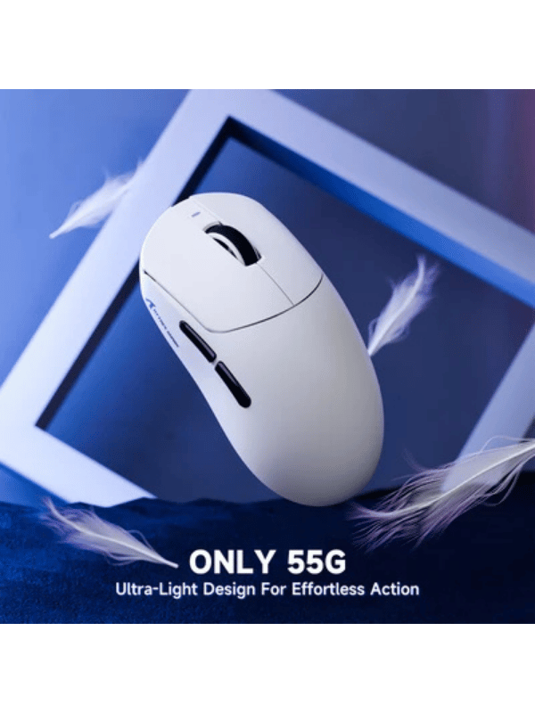 ATTACK SHARK X8 PRO Ultra-Light Wireless Gaming Mouse & C06 ULTRA Cable, 55g Tri-Mode Programmable Mice with C06ULTRA Coiled Cable, PAW3395PRO Gaming Sensor,8Khz Polling Rate,40000