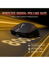 ATTACK SHARK X8 Ultimate Wireless Gaming Mouse, 55g Ultra-Lightweight, BT/2.4GHz, Wireless/Wired, 8K Polling Rate, PixArt PAW3950MAX Sensor, 42000 DPI, 800mAh Battery, BLACK