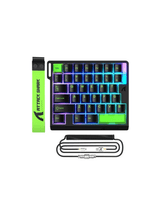 ATTACK SHARK M36 HE One-Handed Magnetic Switch Keyboard & C01 ULTRA LED Aviator Cable, 5‑Layer Sound‑Dampened, 8000Hz Polling, Hot‑Swappable, High‑Precision 0.01mm, PBT Keycaps, Ne