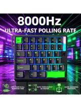 ATTACK SHARK M36 HE One-Handed Magnetic Switch Keyboard & C01 ULTRA LED Aviator Cable, 5‑Layer Sound‑Dampened, 8000Hz Polling, Hot‑Swappable, High‑Precision 0.01mm, PBT Keycaps, Ne