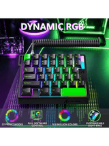 ATTACK SHARK M36 HE One-Handed Magnetic Switch Keyboard & C01 ULTRA LED Aviator Cable, 5‑Layer Sound‑Dampened, 8000Hz Polling, Hot‑Swappable, High‑Precision 0.01mm, PBT Keycaps, Ne