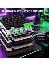 ATTACK SHARK M36 HE One-Handed Magnetic Switch Keyboard & C01 ULTRA LED Aviator Cable, 5‑Layer Sound‑Dampened, 8000Hz Polling, Hot‑Swappable, High‑Precision 0.01mm, PBT Keycaps, Ne