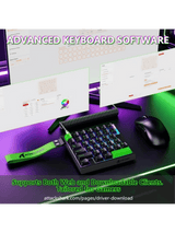 ATTACK SHARK M36 HE One-Handed Magnetic Switch Keyboard & C01 ULTRA LED Aviator Cable, 5‑Layer Sound‑Dampened, 8000Hz Polling, Hot‑Swappable, High‑Precision 0.01mm, PBT Keycaps, Ne