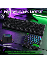 ATTACK SHARK M36 HE One-Handed Magnetic Switch Keyboard & C01 ULTRA LED Aviator Cable, 5‑Layer Sound‑Dampened, 8000Hz Polling, Hot‑Swappable, High‑Precision 0.01mm, PBT Keycaps, Ne