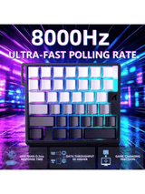 ATTACK SHARK M36 HE One-Handed Magnetic Switch Keyboard & C01 ULTRA LED Aviator Cable, 5‑Layer Sound‑Dampened, 8000Hz Polling, Hot‑Swappable, High‑Precision 0.01mm, PBT Keycaps, Mo