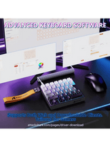 ATTACK SHARK M36 HE One-Handed Magnetic Switch Keyboard & C01 ULTRA LED Aviator Cable, 5‑Layer Sound‑Dampened, 8000Hz Polling, Hot‑Swappable, High‑Precision 0.01mm, PBT Keycaps, Mo