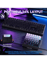 ATTACK SHARK M36 HE One-Handed Magnetic Switch Keyboard & C01 ULTRA LED Aviator Cable, 5‑Layer Sound‑Dampened, 8000Hz Polling, Hot‑Swappable, High‑Precision 0.01mm, PBT Keycaps, Mo