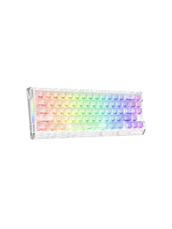 ATTACK SHARK R68 HE Carbon Fiber Rapid Trigger Keyboard Magnetic Switch, 60% Carbon Fiber Wired 8KHz Magnetic Keyboard With 0.005mm RT Accuracy, Ice Ninja