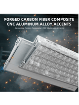 ATTACK SHARK R68 HE Carbon Fiber Rapid Trigger Keyboard Magnetic Switch, 60% Carbon Fiber Wired 8KHz Magnetic Keyboard With 0.005mm RT Accuracy, Ice Ninja