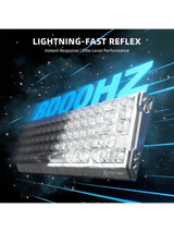 ATTACK SHARK R68 HE Carbon Fiber Rapid Trigger Keyboard Magnetic Switch, 60% Carbon Fiber Wired 8KHz Magnetic Keyboard With 0.005mm RT Accuracy, Ice Ninja