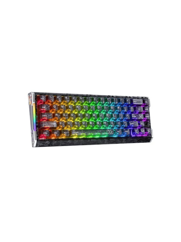 ATTACK SHARK R68 HE Carbon Fiber Rapid Trigger Keyboard Magnetic Switch, 60% Carbon Fiber Wired 8KHz Magnetic Keyboard With 0.005mm RT Accuracy, Ink Shade