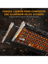 ATTACK SHARK R68 HE Carbon Fiber Rapid Trigger Keyboard Magnetic Switch, 60% Carbon Fiber Wired 8KHz Magnetic Keyboard With 0.005mm RT Accuracy, Ink Shade